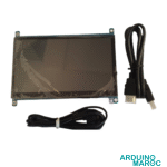 écran tactile LCD de 7 pouces pour Raspberry Pi avec dissipateurs thermiques.