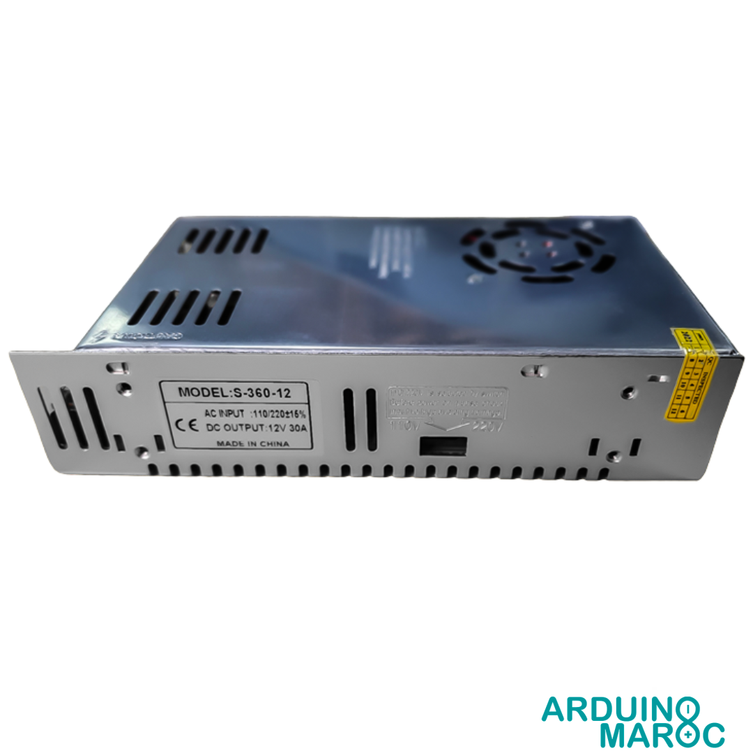 Alimentation à Découpage 12V 30A Alimentation à découpage 12V 30A pour systèmes électriques haute performance