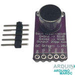 MAX9814 Amplificateur Audio À Microphone L'image présente le MAX9814, un amplificateur audio à microphone qui permet d'amplifier les signaux audio captés par un microphone. Ce composant électronique est largement utilisé dans les applications de reconnaissance vocale, de traitement audio et de communication, et peut être utilisé avec différents types de microphones.