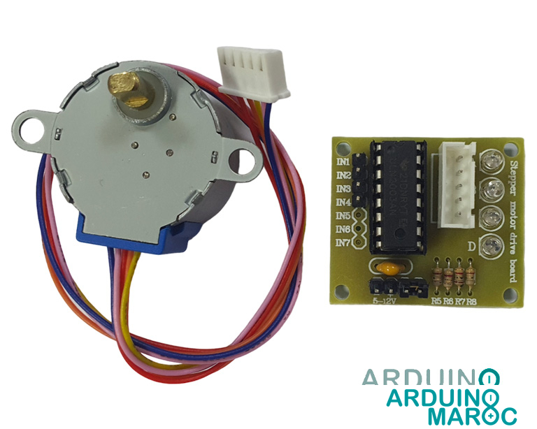 Moteur pas-à-pas avec Driver ULN2003 - un ensemble complet de moteur et de pilote pour les projets de robotique, d'automatisation et de contrôle de mouvement.