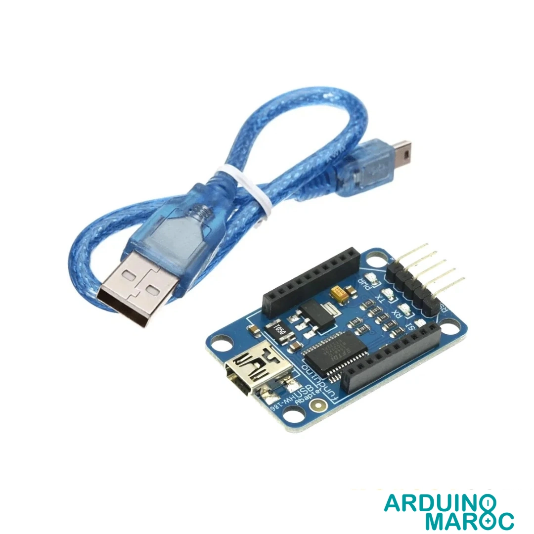 Adaptateur-USB-vers-XBee-Bluetooth-Bee-–-FT232.webp USB XBee Adaptateur FT232RL 20 Broches 2mm – Image 1