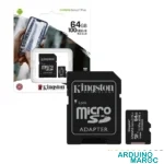 Micro SD 64Go Classe 10 Kingston avec Adaptateur SD