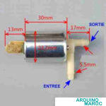 Electrovanne 12V DC commande de débit fluides 2mm