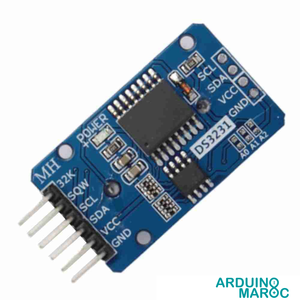 Horloge-temps-reel-DS3231-Super-precis-Casablanca.jpg DS3231 horloge temps réel RTC module I2C Arduino – Image 1