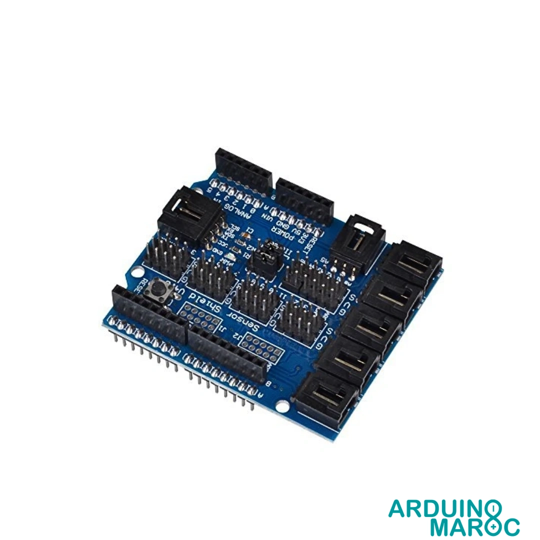 Shield-V4.0-pour-Arduino.webp Arduino Shield V4.0 Extension Connecteur Dupont – Image 1