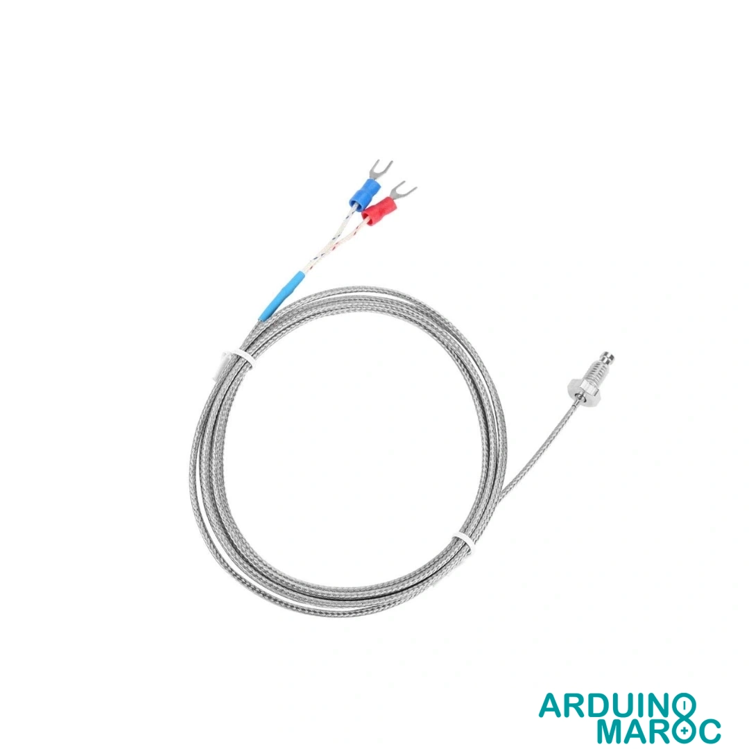 thermocouple-type-k.webp Thermocouple Type K Sonde Température 0-600°C 4,5mm 50cm – Image 1